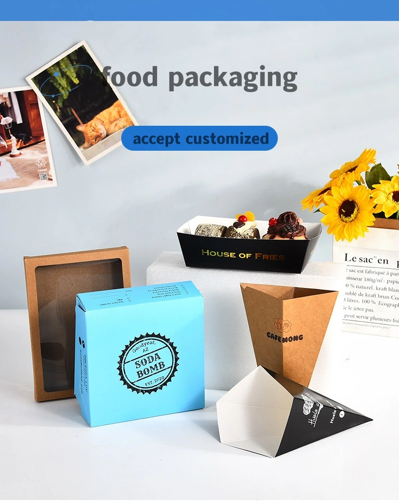 Customized Fast Food Paper Packaging Box with Logo Design